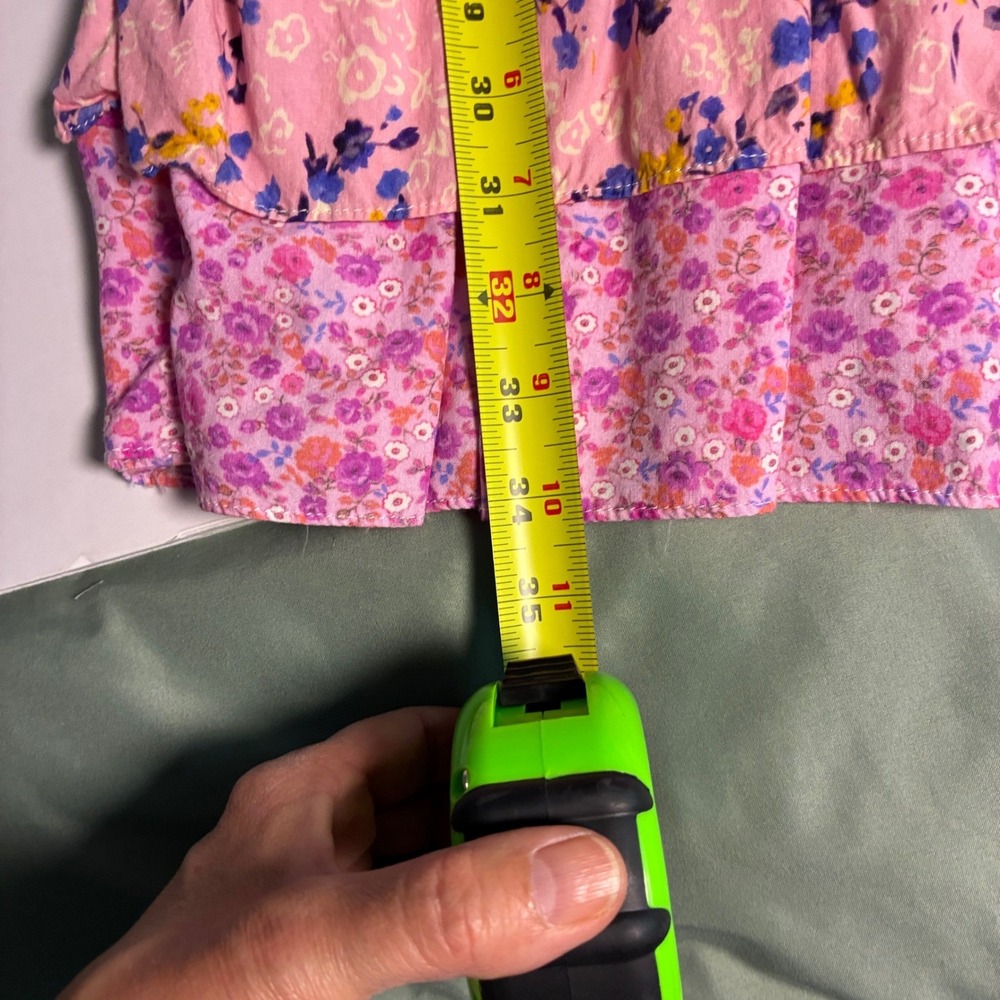 R. Vivimos Dress M Peasant Boho Fairycore Whimsy Tiered Ruched Ruffles - Picture 8 of 12